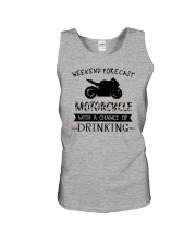 motorcycle-weekend forecast-drinking 0001 Unisex Tank thumbnail