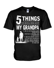 5 Things about my Grandpa V-Neck T-Shirt thumbnail