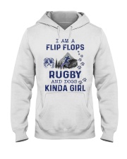 I Am A Flip Flops Kinda Girl - Rugby Hooded Sweatshirt front