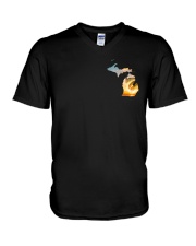 Michigan USA Flag PT V-Neck T-Shirt thumbnail