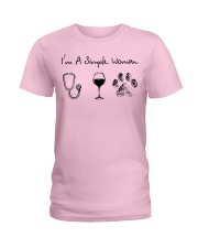 Wine dog nurse Ladies T-Shirt tile