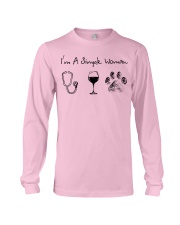 Wine dog nurse Long Sleeve Tee tile