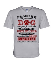 dog - assuming it is just a dog V-Neck T-Shirt thumbnail