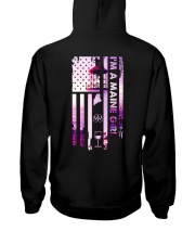 Maine USA Flag lighthouse PT Hooded Sweatshirt back