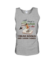 I Read Books And I Know Things Unisex Tank thumbnail