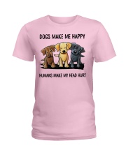 dogs make me happy Ladies T-Shirt thumbnail