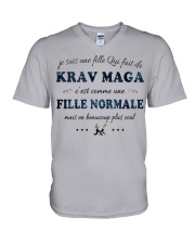 Fille Normale - Krav Maga PT V-Neck T-Shirt thumbnail