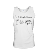 Simple woman cocktail dog camper PT 0000 Unisex Tank tile