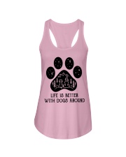 Dog - life is better Ladies Flowy Tank thumbnail