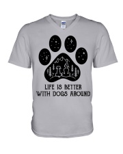 Dog - life is better V-Neck T-Shirt thumbnail