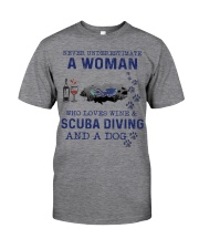 Never Underestimate A Woman - Scuba Diving Classic T-Shirt thumbnail