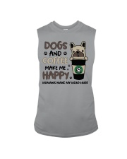 Dogs and coffee make me happy Sleeveless Tee thumbnail
