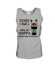 Dogs and coffee make me happy Unisex Tank thumbnail