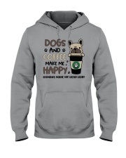 Dogs and coffee make me happy Hooded Sweatshirt thumbnail