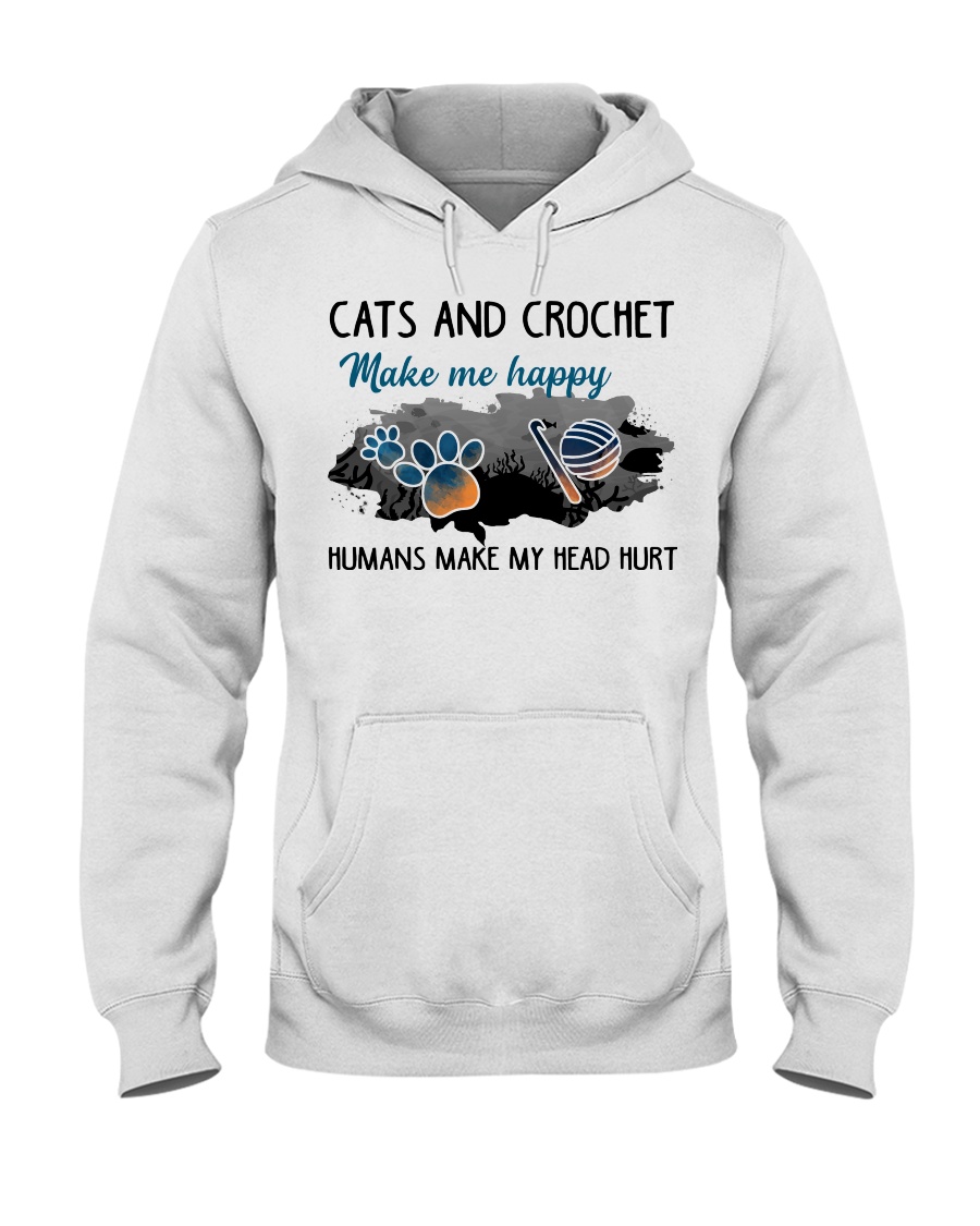 Cats And Crochet - Make Me happy PT Hooded Sweatshirt