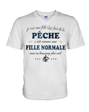 Fille Normale - Pêche V-Neck T-Shirt thumbnail