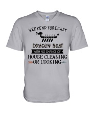 dragon boat-weekend forecast-cooking V-Neck T-Shirt thumbnail