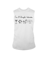 Simple woman wine dog horse caravan PT 0000 Sleeveless Tee tile