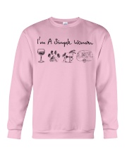 Simple woman wine dog horse caravan PT 0000 Crewneck Sweatshirt tile