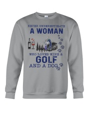Never Underestimate A Woman - Golf Crewneck Sweatshirt thumbnail