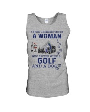 Never Underestimate A Woman - Golf Unisex Tank thumbnail