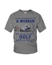 Never Underestimate A Woman - Golf Youth T-Shirt thumbnail