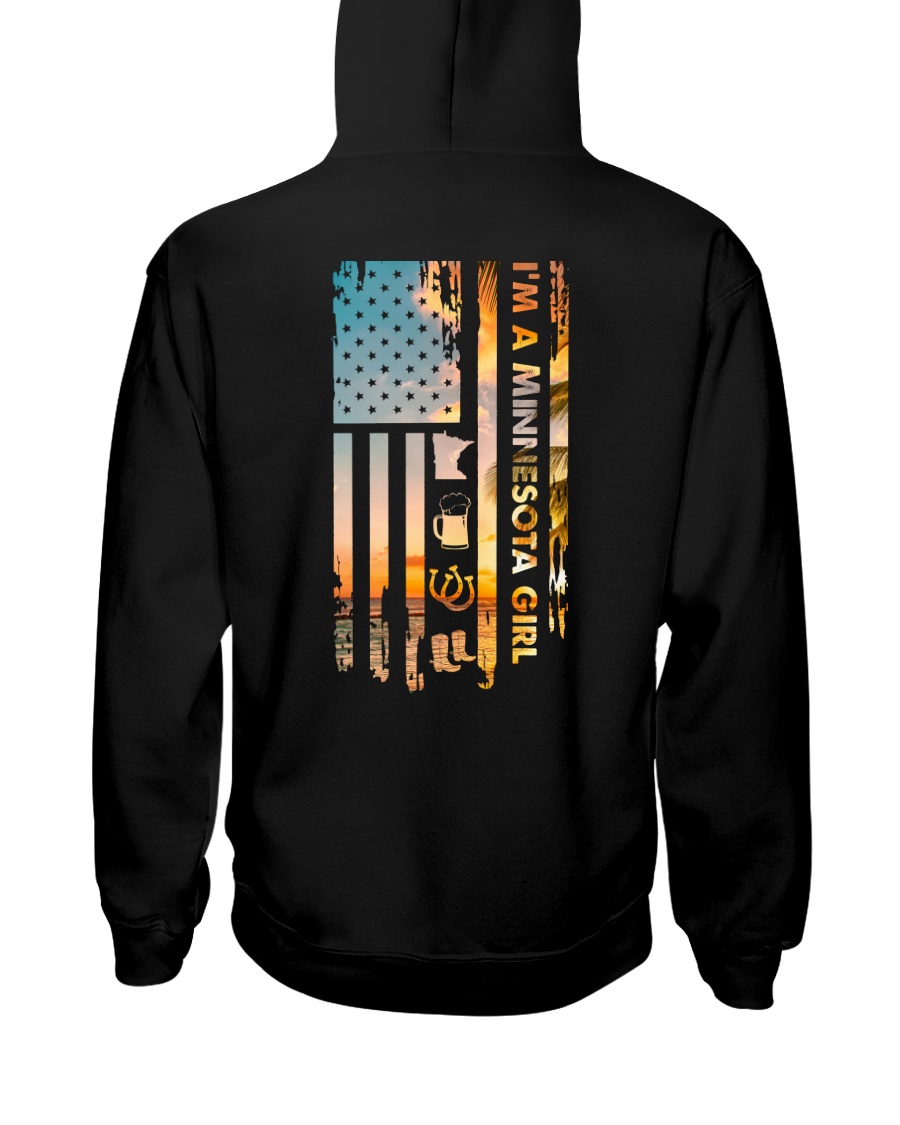 Minnesota USA Flag cowboy boots hooves PT Hooded Sweatshirt