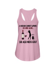 Golf-woman cannot survive 0038 Ladies Flowy Tank tile