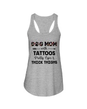 dog mom with tattoos Ladies Flowy Tank thumbnail