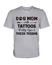 dog mom with tattoos V-Neck T-Shirt thumbnail