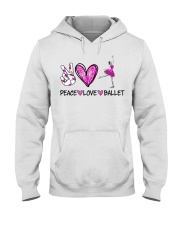 Peace Love Ballet Hooded Sweatshirt front