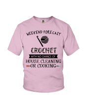 crochet-weekend forecast-cooking Youth T-Shirt thumbnail