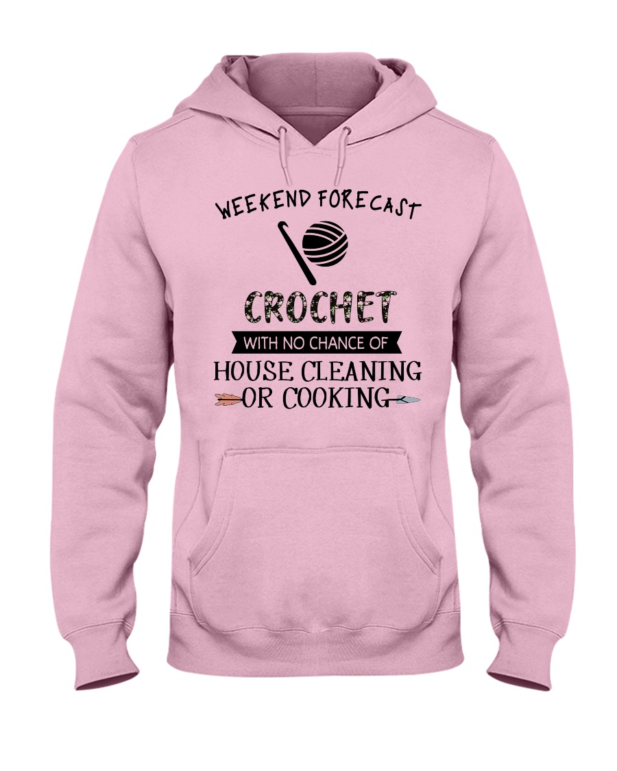 crochet-weekend forecast-cooking Hooded Sweatshirt