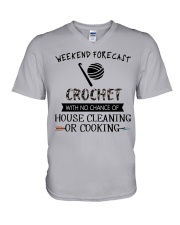 crochet-weekend forecast-cooking V-Neck T-Shirt thumbnail