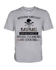 baseball-weekend forecast-cooking V-Neck T-Shirt thumbnail