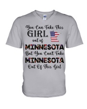 Minnesota girl - you can V-Neck T-Shirt thumbnail