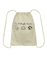Nurse - simple woman Drawstring Bag tile