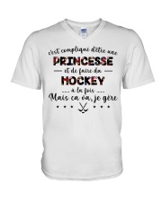 Hockey - c'est compliqué V-Neck T-Shirt thumbnail