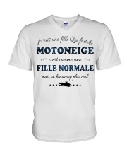 Fille Normale - Motoneige V-Neck T-Shirt thumbnail