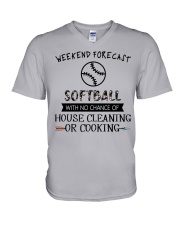 softball-weekend forecast-cooking V-Neck T-Shirt thumbnail