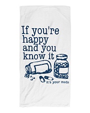It's your meds Beach Towel tile