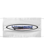 Lightning fast vcr repair logo Cloth face mask front