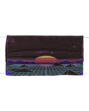 Outrun sunset Cloth face mask front