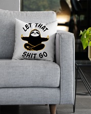 Let that shit go Square Pillowcase aos-pillow-square-front-lifestyle-05