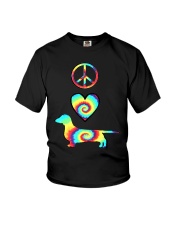 Peace Love Dachshunds Youth T-Shirt tile