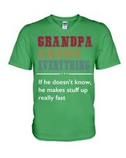 GRANDPA KNOWS EVERYTHING V-Neck T-Shirt thumbnail