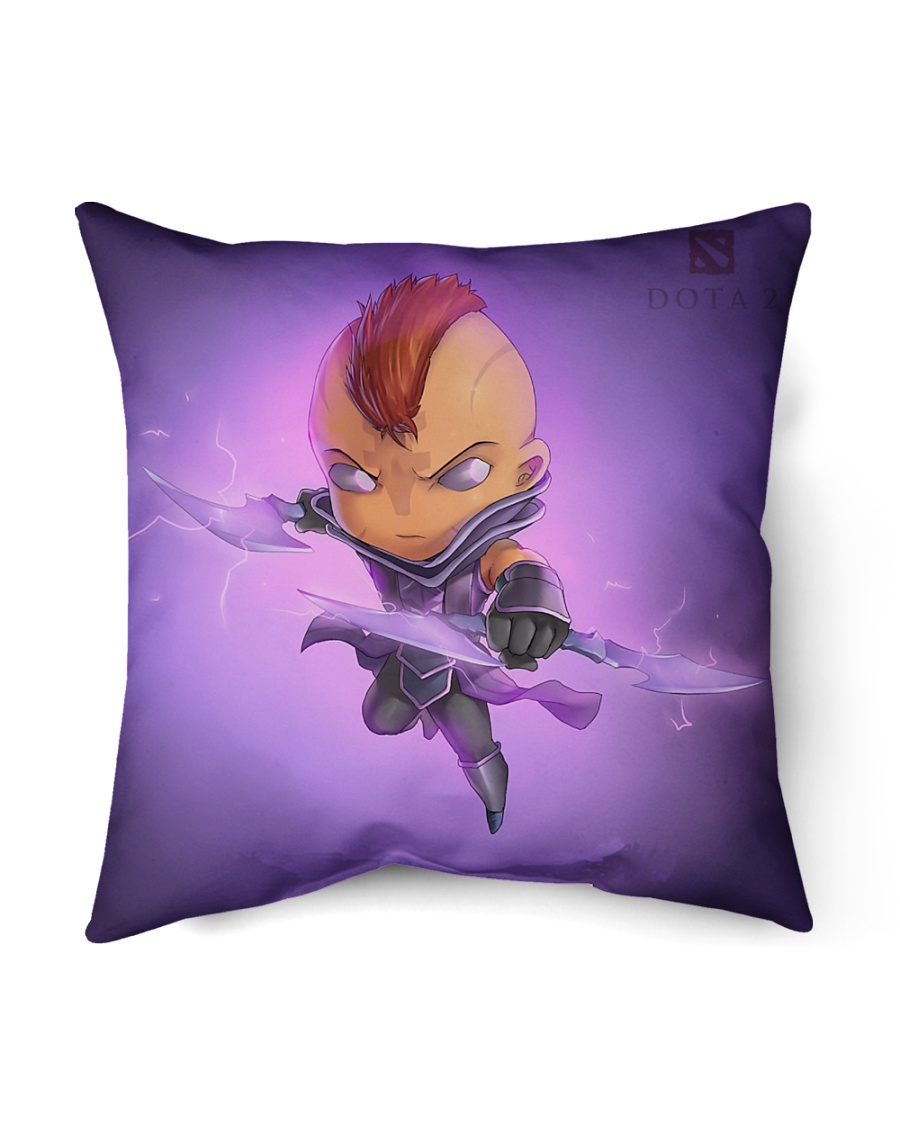Dota 2 Hero Anti-Mage style cartoon Indoor Pillow - 18” x 18”