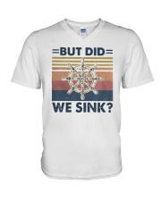 Vintage Steering Wheel But Did We Sink Shirt V-Neck T-Shirt thumbnail
