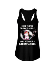Unicorn I Need To Stop Talking To Myself Tha Shirt Ladies Flowy Tank tile