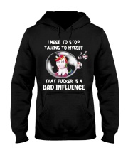 Unicorn I Need To Stop Talking To Myself Tha Shirt Hooded Sweatshirt tile